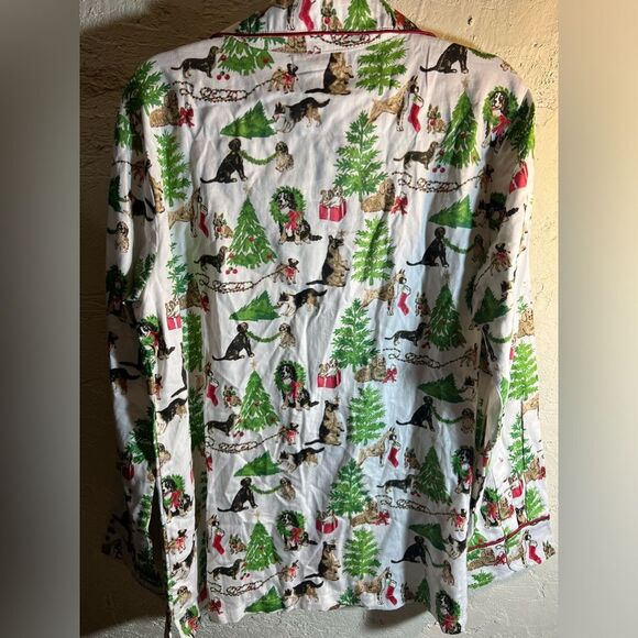Pajama top by Danica Herrick boutique size Medium- holiday and the dog’s motif - Picture 10 of 11